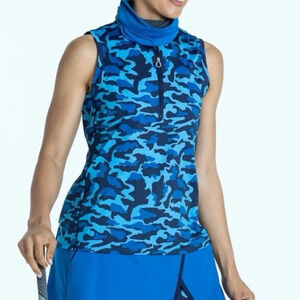 Kinona Keep it Covered Hidden in Sight Blue SPF 50+ Golf Top